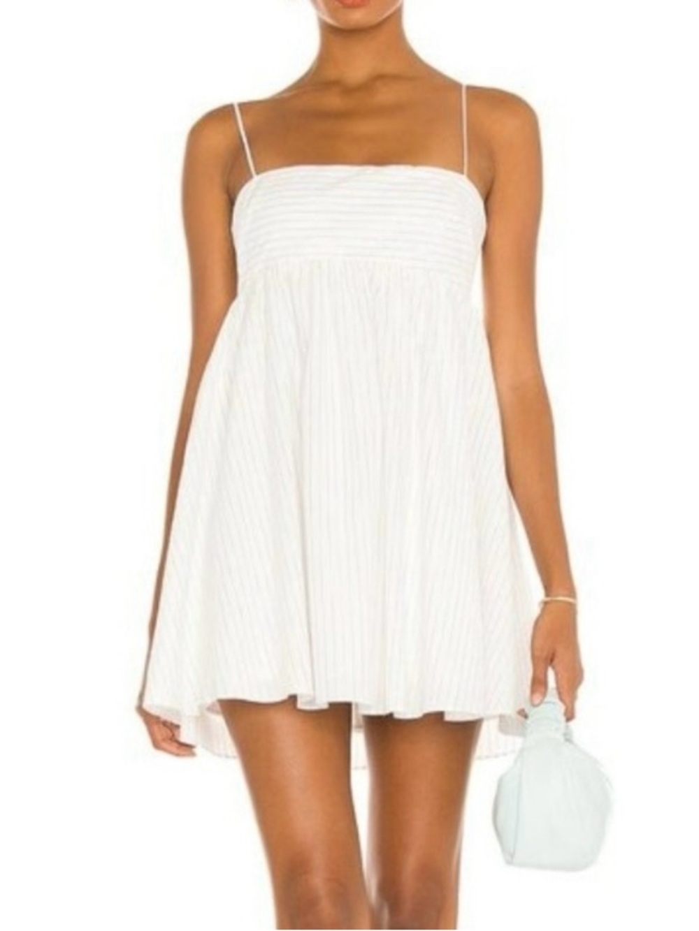 Amanda Uprichard Jojo Dress XS White Pandora Pinstripe Mini